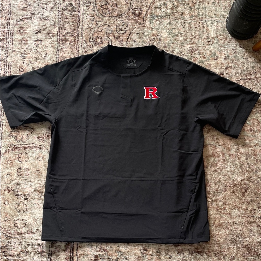 Black Men's Lightweight Shirt with Rutgers Logo